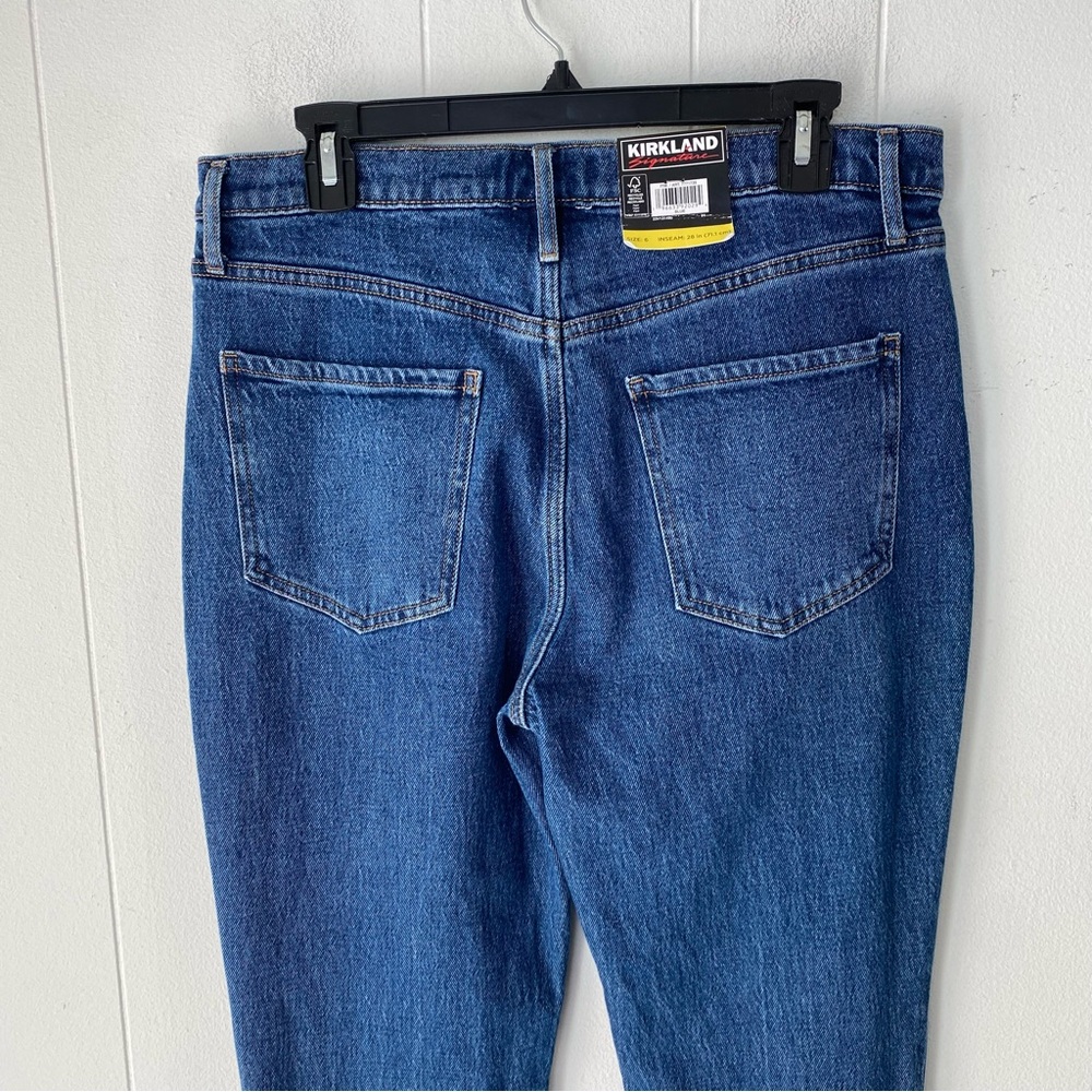 Kirkland Signature Womens Blue Denim Jeans Straight Fit High Rise Size 6 NWT - Picture 8 of 14